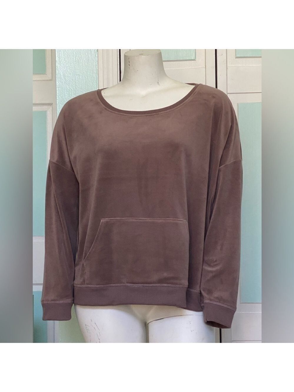 Size XXL 18 20 New York & Company Velour Sweatshirt Mocha Never worn